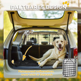 Zaštitna ograda za pse u automobilu 93–150 × 42 cm, crna