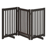 Sklopiva ograda za pse s 3 panela 155 × 76 cm, tamnosmeđa