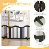 Sklopiva ograda za pse s 3 panela 154,5 × 61 cm, crna