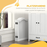 Sklopiva ograda za pse s 5 panela 261,5 × 29,5 × 61 cm, bijela