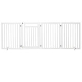 Sklopiva ograda za ljubimce s vratima 240 × 1,8 × 81 cm, bijela