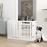 Sklopiva ograda za ljubimce s vratima 240 × 1,8 × 81 cm, bijela