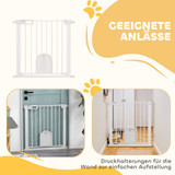 Zaštitna ograda za pse s malim vratima 75–82 cm, bijela