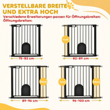 Ograda za pse za vrata i stepenice s malim vratima 75–103 cm, crna