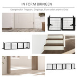 Sklopiva ograda za pse od borovine 432 × 36 × 70 cm, crna