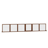 Sklopiva ograda za pse od borovine 432 × 36 × 70 cm, boja kafe