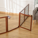 Sklopiva ograda za pse od borovine 432 × 36 × 70 cm, boja kafe