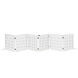 Sklopiva drvena ograda za pse 432 × 36 × 70 cm, bijela