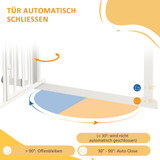 Ograda za pse s automatskim zatvaranjem 74–100 × 76 cm, bijela