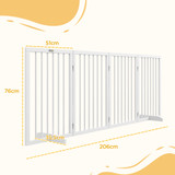 Sklopiva ograda za pse s 4 panela 206 × 35,5 × 76 cm, bijela