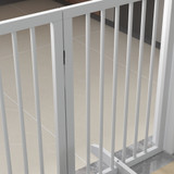 Sklopiva ograda za pse s 4 panela 206 × 35,5 × 76 cm, bijela