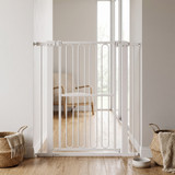 Ograda za pse za vrata i stepenice 76–104 × 104 cm, bijela
