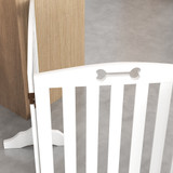 Samostojeća ograda za pse 207,5 × 30 × 61 cm, bijela