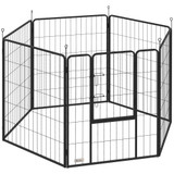 Sklopiva ograda za pse od 6 panela 80 × 100 cm, crna
