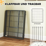 Sklopiva ograda za pse od 6 panela 80 × 100 cm, crna