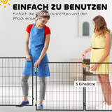 Set od 2 dodatna panela za ogradu za štenad 80 × 80 cm, crni