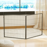 Set od 2 dodatna panela za ogradu za štenad 80 × 80 cm, crni