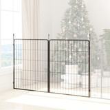 Set od 2 dodatna panela za ogradu za štenad 80 × 100 cm, crna
