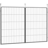Set od 2 dodatna panela za ogradu za štenad 80 × 100 cm, crna