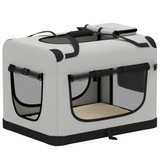 Sklopivi transporter za pse i mačke 81 × 56 × 58 cm, svijetlosiva