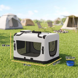 Sklopivi transporter za pse i mačke 81 × 56 × 58 cm, svijetlosiva