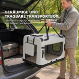Sklopivi transporter za pse i mačke 81 × 56 × 58 cm, svijetlosiva