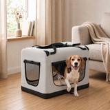 Sklopivi transporter za pse i mačke 81 × 56 × 58 cm, svijetlosiva