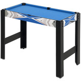 Stol za igru 5 u 1 s biljarom i stolnim tenisom 91 × 45,5 × 76 cm, plavo-crni