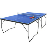 Stol za stoni tenis na sklapanje s 8 točkića, plavi