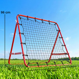 Rebounder za fudbal s podesivim uglom nagiba, crveno-crni
