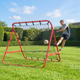 Rebounder za fudbal s podesivim uglom nagiba, crveno-crni