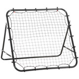 Rebounder za fudbal s podesivim uglom nagiba, sklopiv, crni