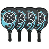 Pickleball set s 4 reketa, 4 loptice i torbom za nošenje, plavo-crni