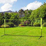Prenosiva mreža za badminton s podesivom visinom i torbom, žuta