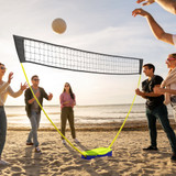 Set mreža za badminton i odbojku s torbom za nošenje, crna, plava i zelena