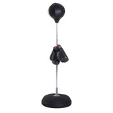 Boks set s loptom na postolju, podesiv 126–144 cm, crni