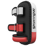 Pad za udarce za muay thai i kickboxing, vještačka koža, crno-crveno-bijeli