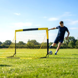 Sklopivi pop-up fudbalski gol s mrežom i torbom za nošenje, žuti