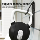 Set od 4 zidna držača za bicikle, sklopivi, nosivost 30 kg, crni