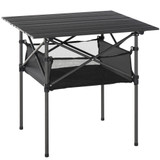 Sklopivi stol za kamping s mrežastom torbom 70 × 70 × 69 cm, tamnosiva