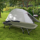 Kamp krevet s podesivim naslonom 200 × 85 × 40–51 cm, zelena