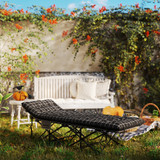 Sklopivi kamp krevet s madracem 190 × 67 × 37 cm, crni