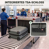 Kofer na točkiće s tvrdom ljuskom 66 cm, proširiv, tamnosiva