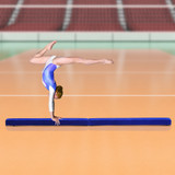 Sklopiva gimnastička greda s protukliznom presvlakom, plava