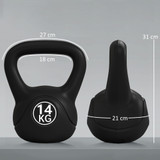 Kettlebell tegovi 14 kg punjen pijeskom, crni