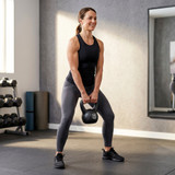 Kettlebell tegovi 14 kg punjen pijeskom, crni