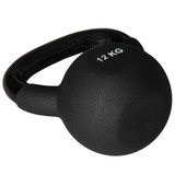 Kettlebell 12 kg s plastičnom oblogom, čelik, crni