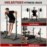 Stalak za čučnjeve i šipku podesive visine i širine, nosivost 150 kg, crni