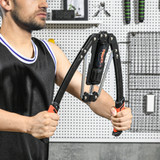 Hidraulični trenažer za ruke i grudi s otporom 10–200 kg, crno-crveni