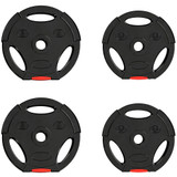 Set tegova za bučice 4 komada, 2 × 5 kg i 2 × 2,5 kg, crni
